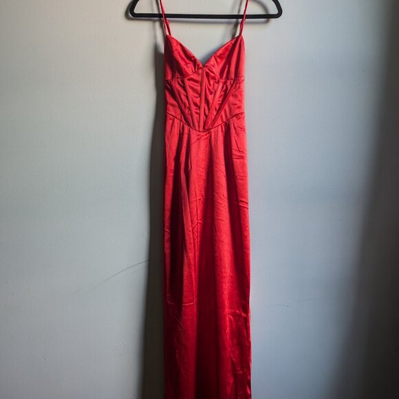 Red Selfie Leslie Seraya Corset Lace-up Scrunched Back Dress - Picture 5 of 6